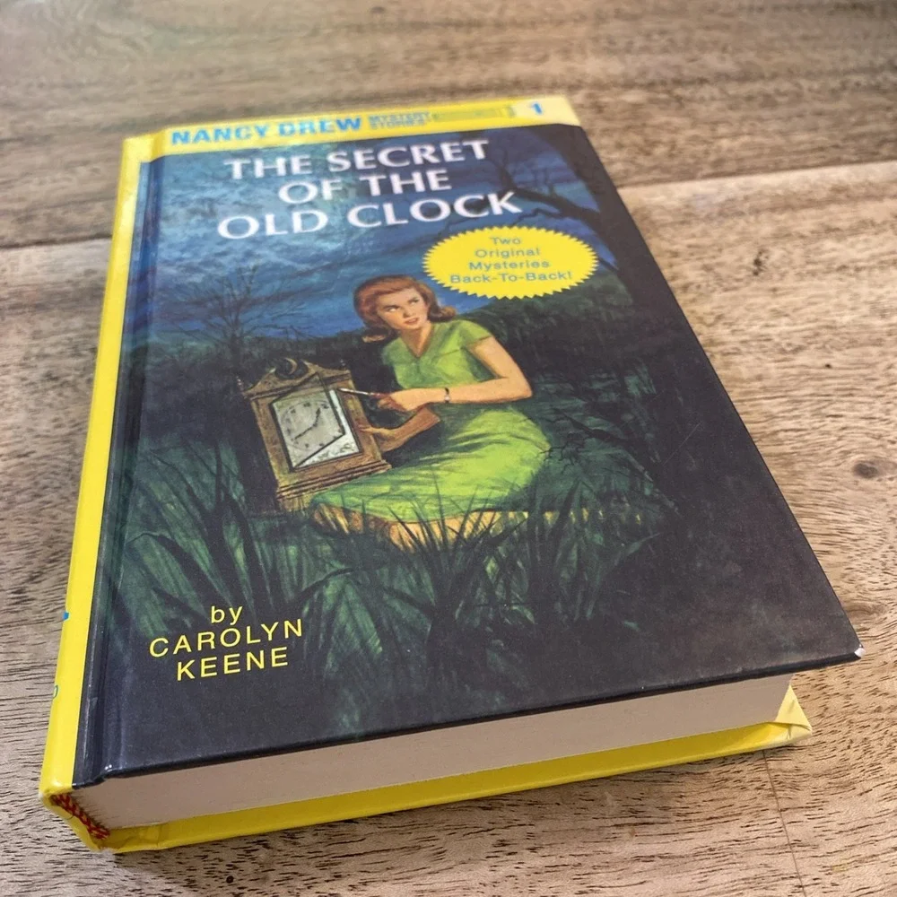 Book 1 & 2 Grosset Dunlap Nancy Drew The Secret Old Clock HC 1987 Carolyn Keene